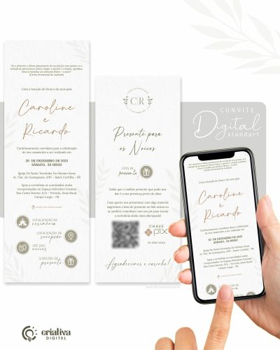 321 Convite de Casamento Virtual Clean Standart